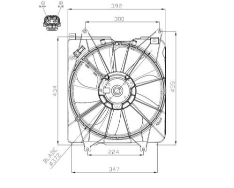 Fan, radiator 47935 NRF