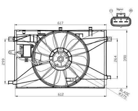 Fan, radiator 47937 NRF