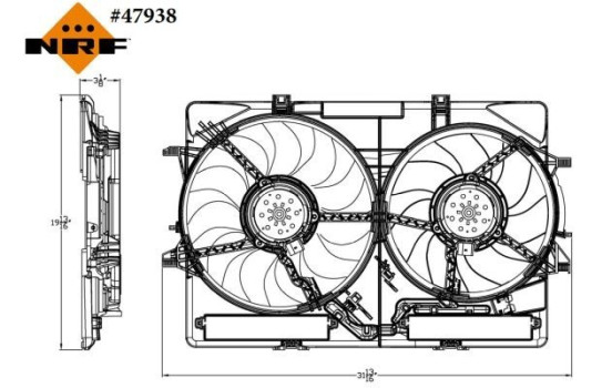 Fan, radiator 47938 NRF