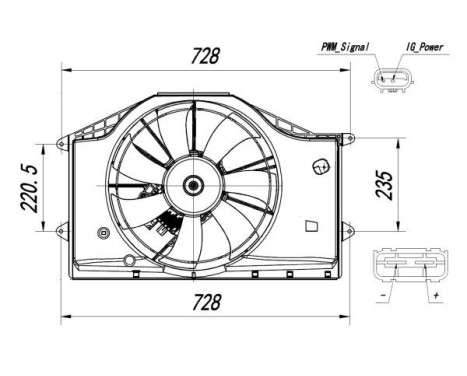 Fan, radiator 47939 NRF, Image 2