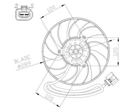 Fan, radiator 47946 NRF, Image 2