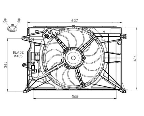 Fan, radiator 47948 NRF, Image 2