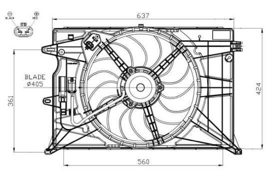 Fan, radiator 47948 NRF