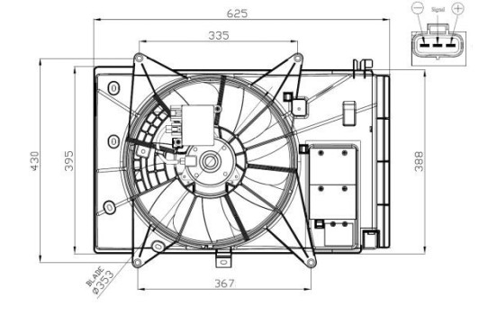 Fan, radiator 47949 NRF