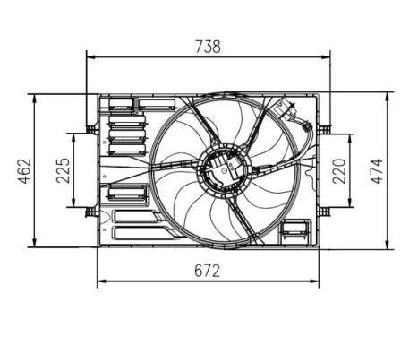 Fan, radiator 47950 NRF