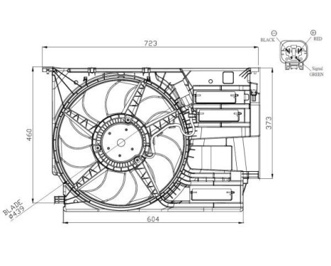 Fan, radiator 47954 NRF