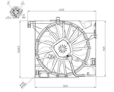 Fan, radiator 47955 NRF, Image 2