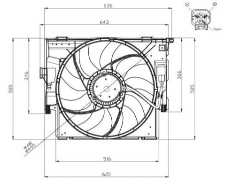 Fan, radiator 47956 NRF, Image 3