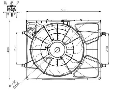 Fan, radiator 47958 NRF