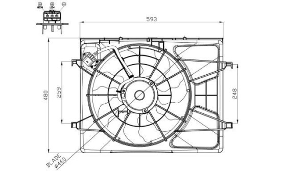 Fan, radiator 47958 NRF