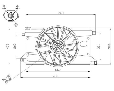 Fan, radiator 47961 NRF, Image 2