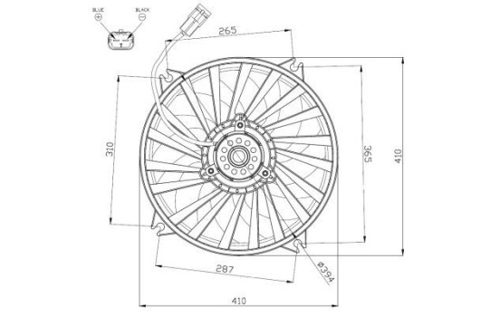 Fan, radiator 47962 NRF