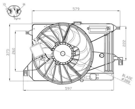 Fan, radiator 47964 NRF, Image 2