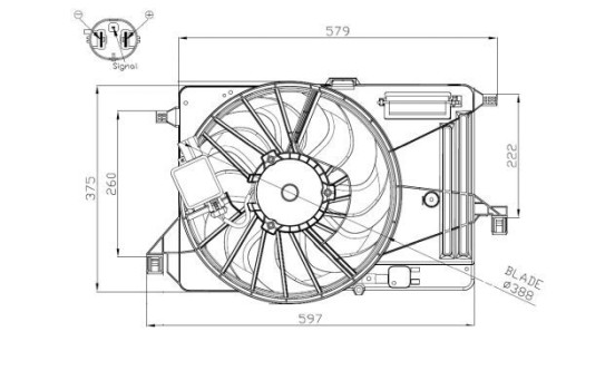 Fan, radiator 47964 NRF