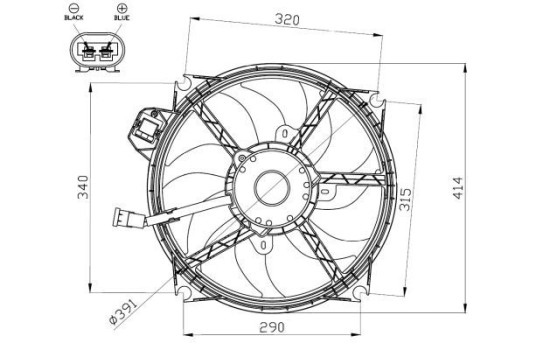 Fan, radiator 47965 NRF