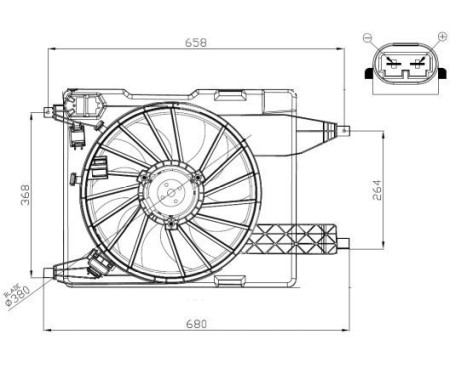 Fan, radiator 47966 NRF, Image 2