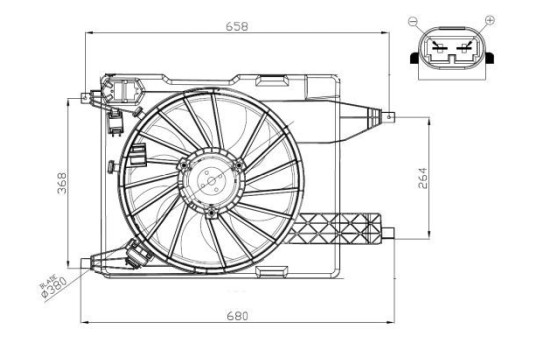 Fan, radiator 47966 NRF