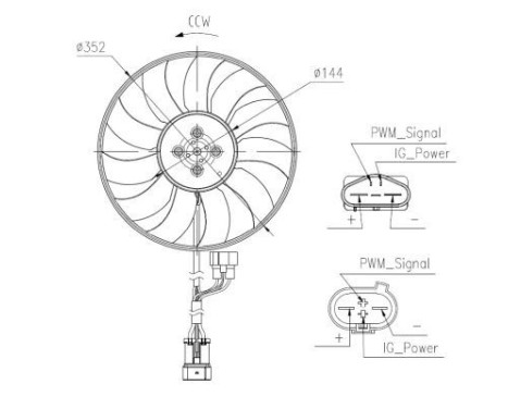 Fan, radiator 47969 NRF, Image 2