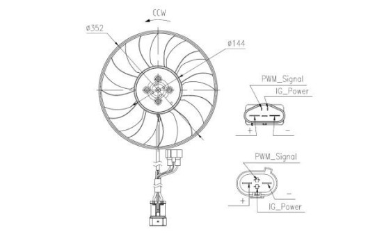 Fan, radiator 47969 NRF