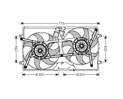 Fan, radiator 5875749 International Radiators, Image 2