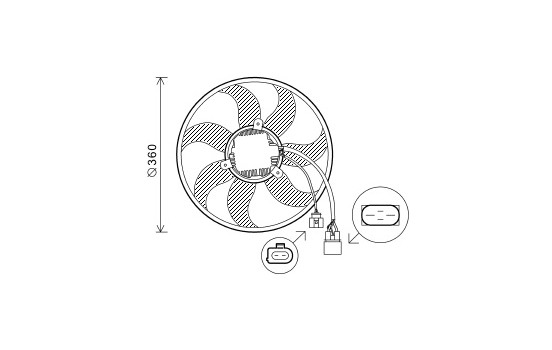 Fan, radiator 5894745 International Radiators, Image 2