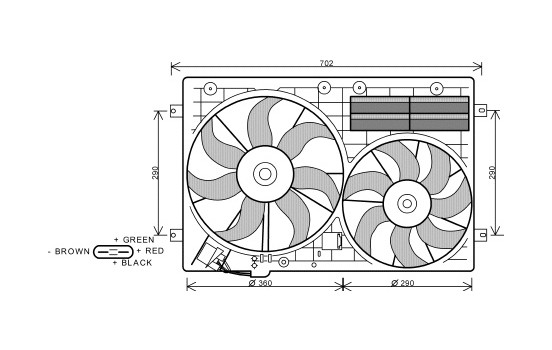 Fan, radiator 5894749 International Radiators, Image 2
