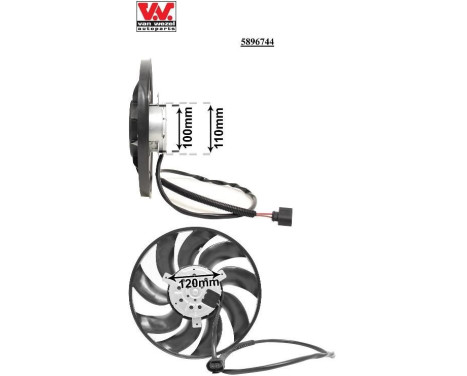 Fan, radiator 5896744 International Radiators, Image 2