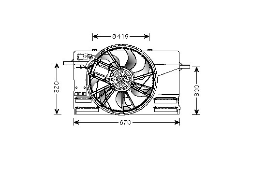 Fan, radiator 5942748 International Radiators, Image 2