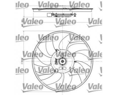 Fan, radiator 696349 Valeo, Image 2