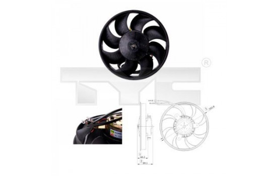 Fan, radiator 802-0010 TYC