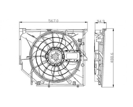 Fan, radiator 803-0005 TYC, Image 2