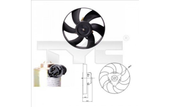 Fan, radiator 831-0005 TYC