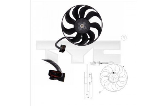 Fan, radiator 837-0001 TYC