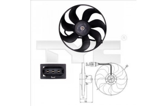 Fan, radiator 837-0003 TYC