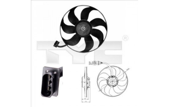 Fan, radiator 837-0004 TYC