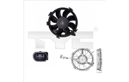 Fan, radiator 837-0015 TYC