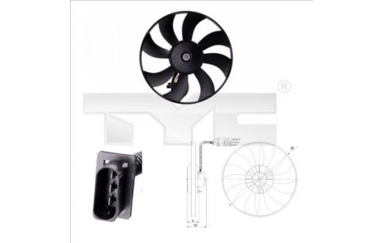 Fan, radiator 837-0020 TYC