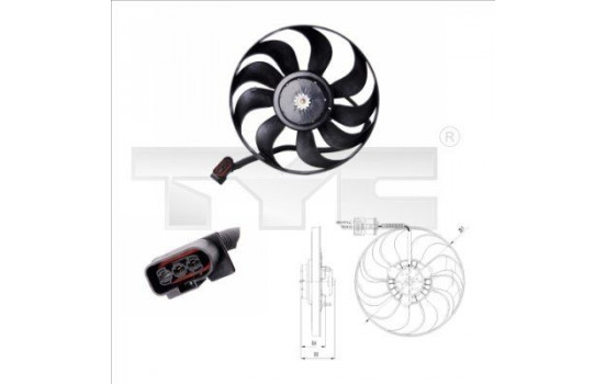 Fan, radiator 837-0022 TYC