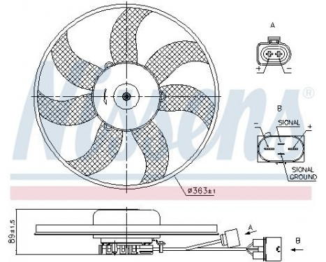 Fan, radiator 850021 Nissens, Image 7