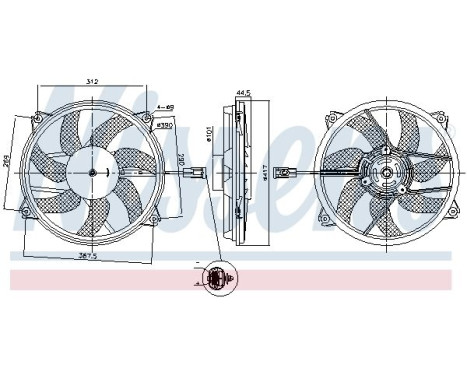 Fan, radiator 850035 Nissens