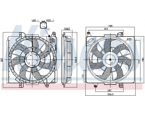 Fan, radiator 850039 Nissens, Image 6