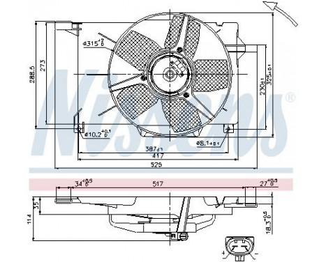 Fan, radiator 85005 Nissens, Image 7