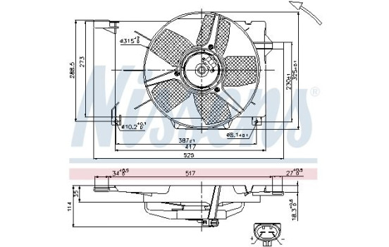 Fan, radiator 85005 Nissens, Image 7