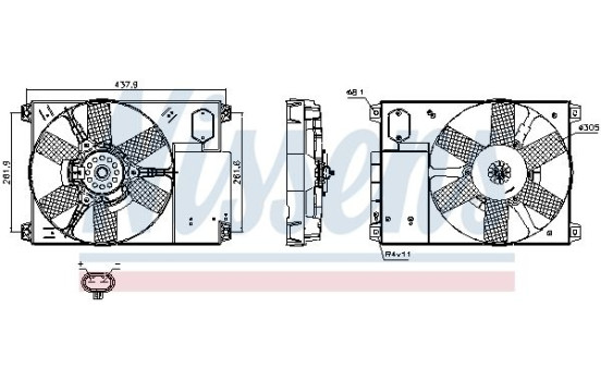 Fan, radiator 85020 Nissens, Image 7