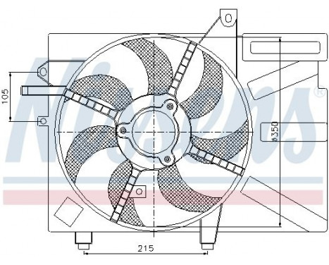 Fan, radiator 85035 Nissens, Image 7