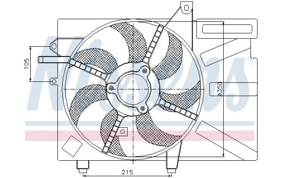 Fan, radiator 85035 Nissens, Image 7