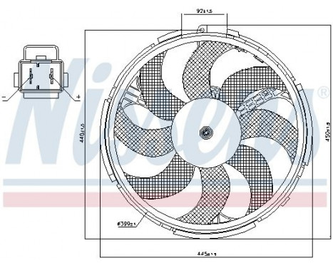 Fan, radiator 85037 Nissens, Image 2