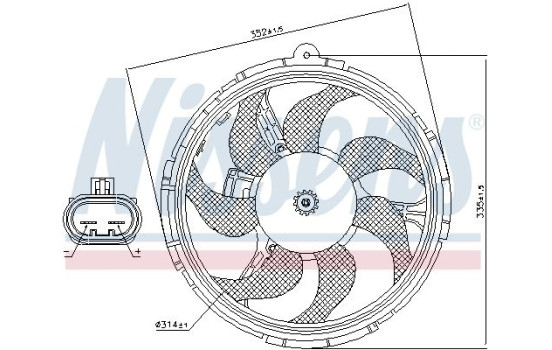 Fan, radiator 85040 Nissens, Image 7