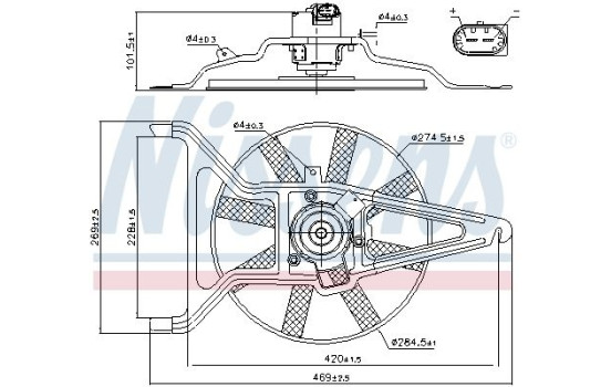 Fan, radiator 85041 Nissens, Image 7