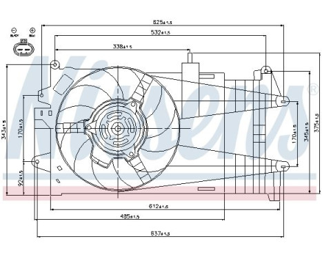 Fan, radiator 85052 Nissens, Image 7
